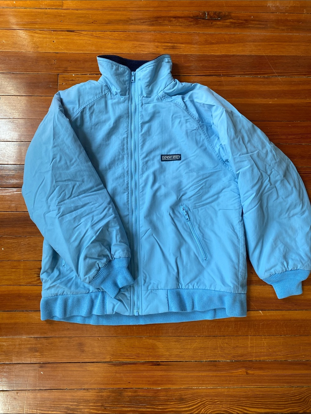 Vintage Lands’ End Fleece Lined Zip-up Jacket